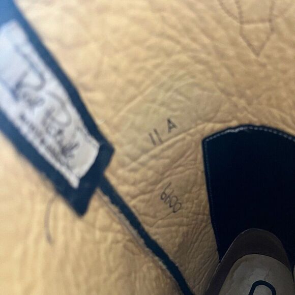 Rod Patrick Mens Cowboy Boots Size 9.5A Womens 11A Black Full Quill Ostrich - Picture 9 of 12